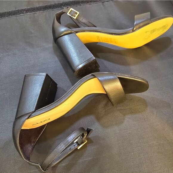 ALDO CHUNKY HEELS OPEN-TOE WOMEN'S DRESS SANDAL - Picture 12 of 16